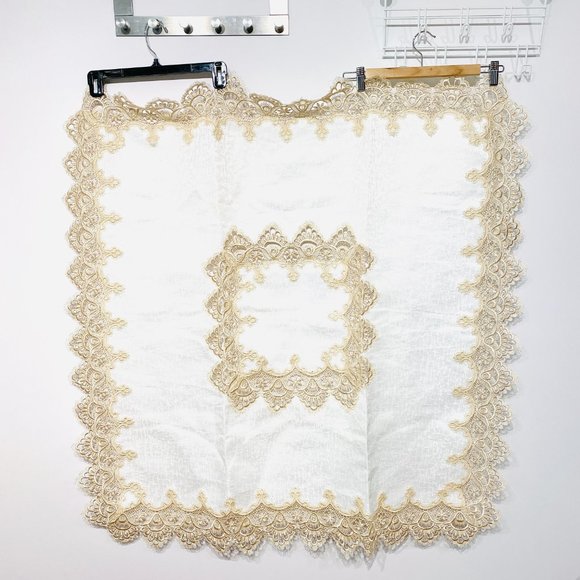 Gorgeous Lace Embroidered Small Tablecloth, NWOT - Picture 2 of 6